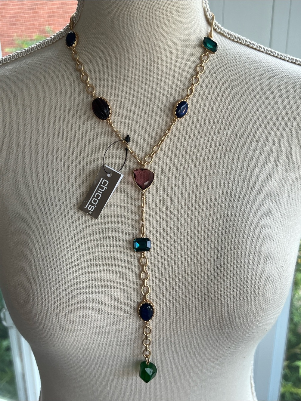 Chico's Jewel Lariat Necklace